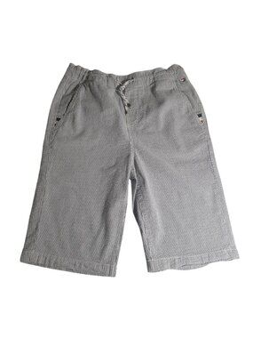 Tommy Hilfiger Mens Stripe Drawstring Cotton Shorts Blue White Large 16 18